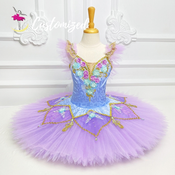 Sleeping Beauty Professional Ballet Tutu Light Purple Floral Classic Ballet Costumes for Nutcracker