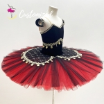 Black and Red Professional Ballet Tutu for Esmeralda Handmade Costumes