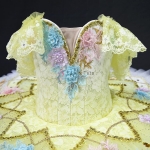 Yellow Singing Fairy Ballet Tutu Dress With Flower #T0231