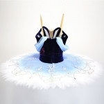 Blue Ballet Tutus For Competition Silver Trims #T0301