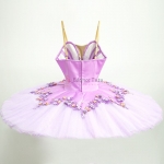 Purple Fairy Professional Ballet Tutu With Flower Decorate #T0308