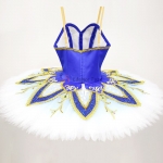 Blue Classical Ballet Tutus For Sale Variation Golden Trims #T0319