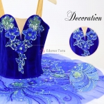 Royal Blue Bird Classical Ballet Tutus Pancake Costumes High-End #T0345