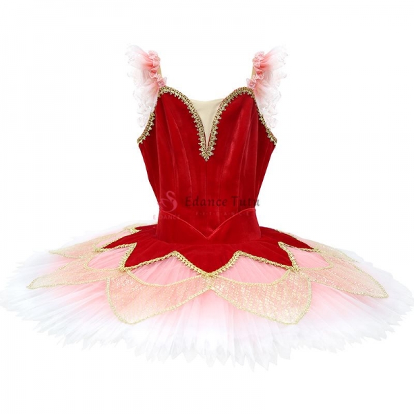 Red Cheap Costume De Ballet For Ballet Stager #T0346