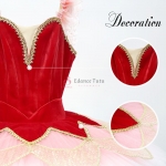 Red Cheap Costume De Ballet For Ballet Stager #T0346