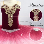 Pancake Professional Ballet Tutu For Sale Red Gradient Color #T0383