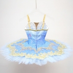 Blue Gradient Color Ballet Costumes For Sale Golden Trims #T0391