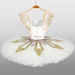 Beautiful Ballet Tutus Variation Golden Trims Competition-Level #T0402