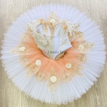 Esmeralda Professional Ballerina Costumes Pancake Tutu Flower Decorate #T0405