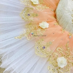 Esmeralda Professional Ballerina Costumes Pancake Tutu Flower Decorate #T0405