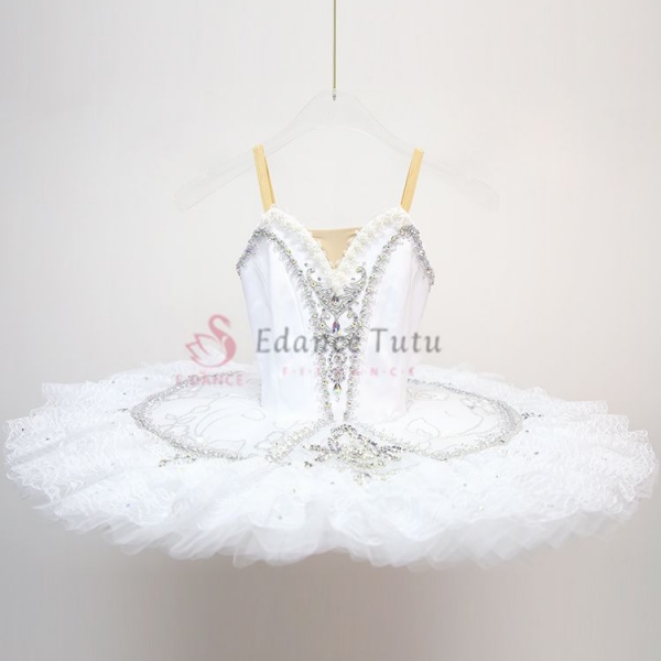 Professional Ballet Clothes Tutu Silver Fairy White (High-End) #T0422