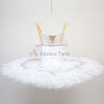 Professional Ballet Clothes Tutu Silver Fairy White (High-End) #T0422