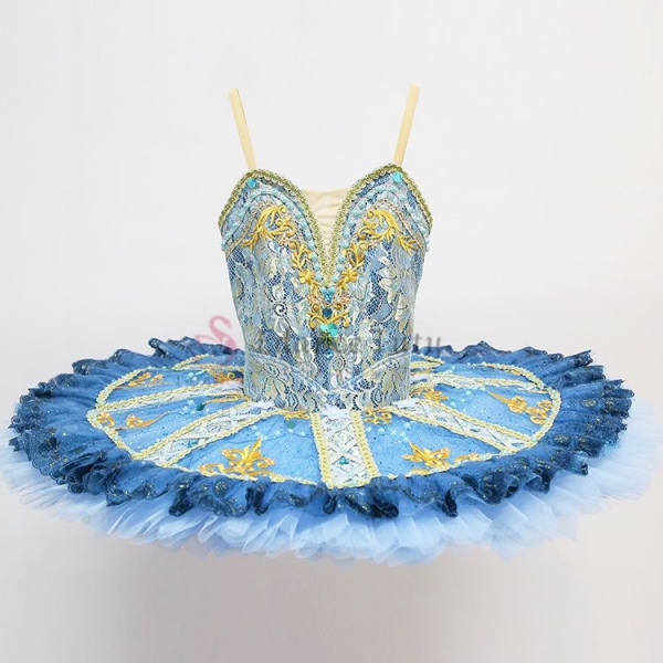 Professional Costumes In Ballet Golden Trims Fit Blue Bird #T0432