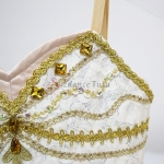 High-Quality Classical Dance Tutu For Ballet White Golden Trims #T0465