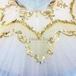 Professional Dance Costumes For Ballet Blue & Golden (High-end) #T0470-blue