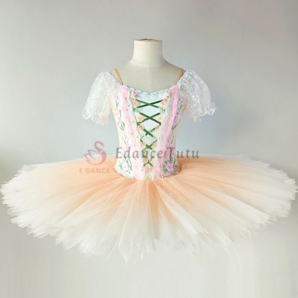 Professional Ballet Dance Costume Pink Orange Competition-level YAGP #T0471