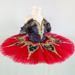 Don Quixote Black Red Ballet Dance Costumes Yagp Competition Costumes #T0500