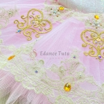 Professional Pink Ballet Tutu With Golden Trims (Cost-Effect) #T0503