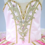 Princess Dance Pink Professional Ballet Costumes With Pink Flower #T0504