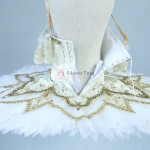 White Nutcracker Classical Ballet Costumes Pancake Tutu For Adult #T0510