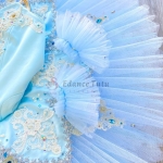 Blue Bird Ballet Costume For Adult Golden Trims High-End #T0530