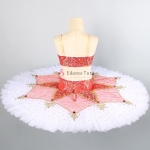 Professional Paquita Tutu Red Costumes Ballet Stager 2 Pieces #T0534