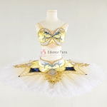 Le Corsaire Yellow Pancake Dance Costumes For Ballet 2 Piece #T0542