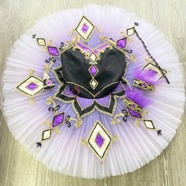 Professional Clown Ballet Tutu Harlequinade Variation Tutu Costumes #T0570