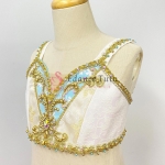 Green Sleep Beauty Professional Ballet Costumes 2 Pieces Golden Trims #T0573