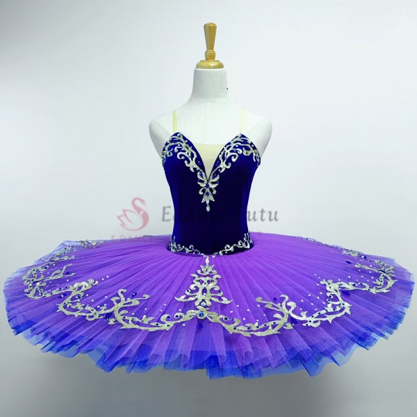 Purple Fairy Professional Ballet Tutu Silver Trims / Edge #T0574