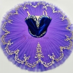 Purple Fairy Professional Ballet Tutu Silver Trims / Edge #T0574