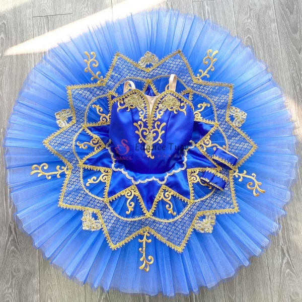 Competicion Blue Brid Pancake Tutu Ballet Costumes #T0590