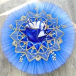 Competicion Blue Brid Pancake Tutu Ballet Costumes #T0590