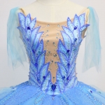 Competition-level Blue Bird Ballet Professional Tutu With Feather Pattern #T0597