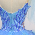 Competition-level Blue Bird Ballet Professional Tutu With Feather Pattern #T0597