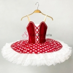 Red Ballet Dance Tutus Grand Prix Dot Ballet Costumes #T0602