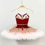 Dance Tutu For Ballet Red White Fit Don Quixote Competition-level #T0607