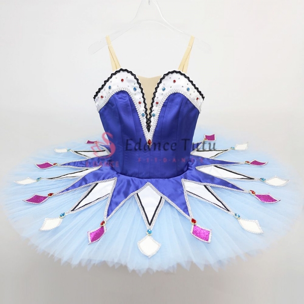 Harlequinade Blue Clowns Yagp Ballet Costumes For Adults & Kids #T0623