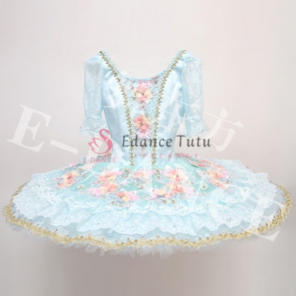 Competition Fairy Doll Ballet Tutu Professional With Flower #T0639