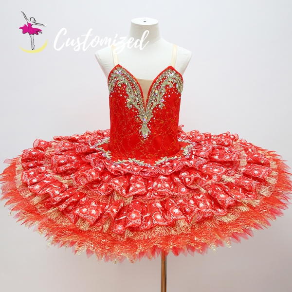 Red Ballet Costume Don Quixote, Esmeralda Professional Ballet Tutu